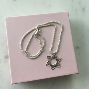 Sterling Silver Lotus Necklace